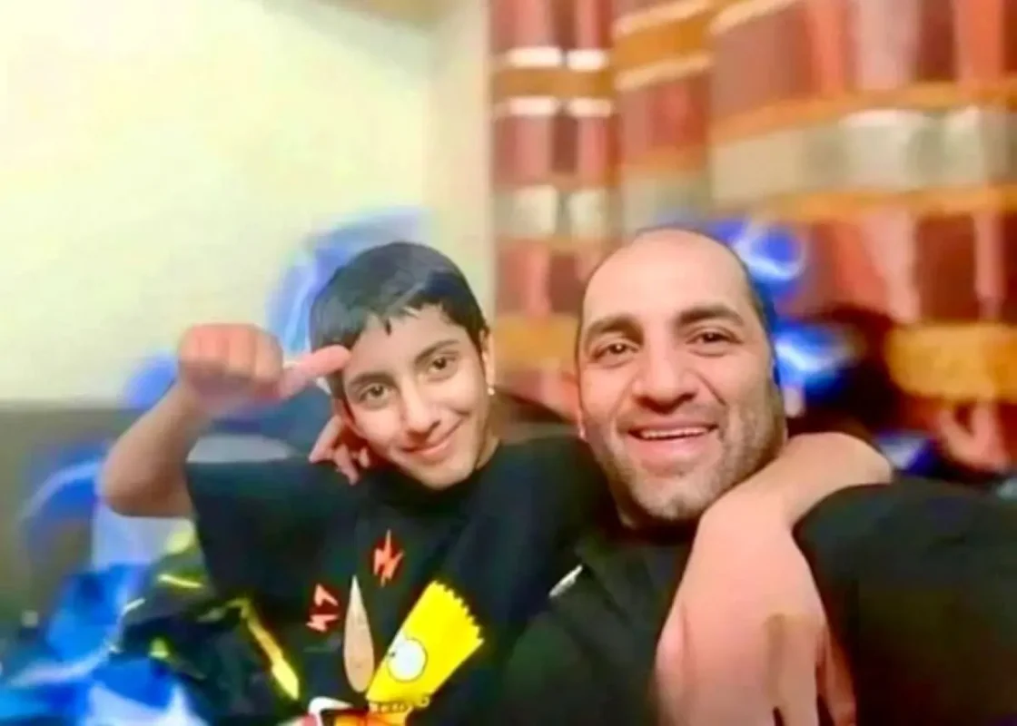 محمد صابری با فرزندش